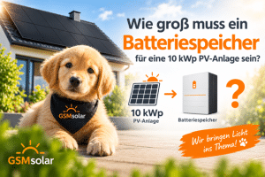 Speichergröße zu einer PV Anlage